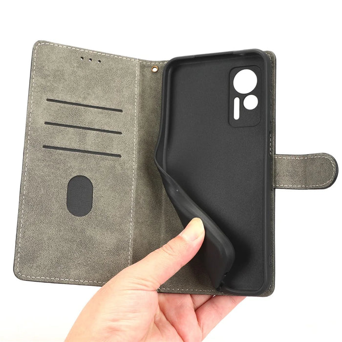 For Ulefone Note 14 Shockproof PU Leather Phone Cover Wallet Stand RFID Blocking Magnetic Mobile Phone Case - Black - 4