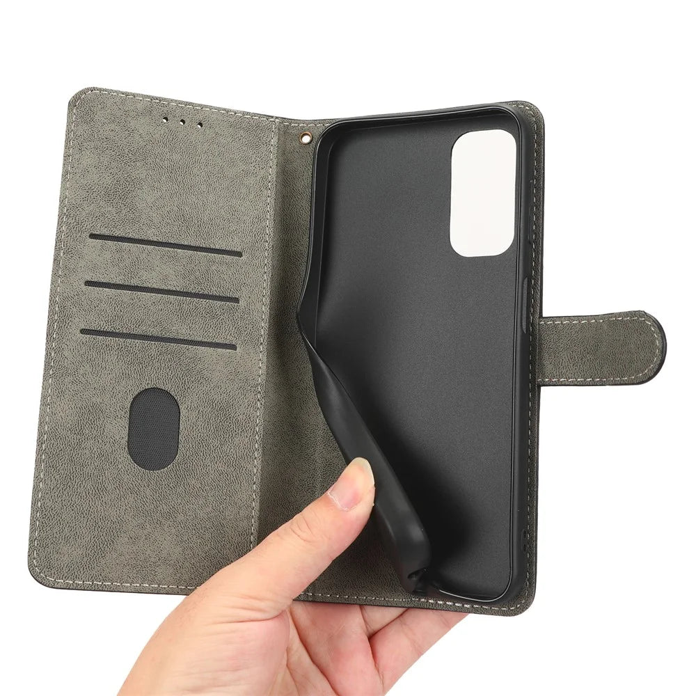 For Samsung Galaxy A14 5G / A14 4G Anti-fall Magnetic RFID Blocking Phone Case PU Leather Phone Cover with Wallet Stand - Black - 4