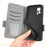 For Ulefone Note 14 Litchi Texture Anti-drop PU Leather Phone Case Dual Magnetic Clasp Anti-scratch Phone Cover Wallet Stand - Grey - 4