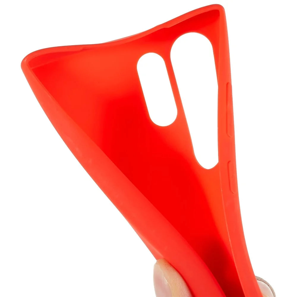 For Samsung Galaxy S23 Ultra Matte TPU Phone Case Shockproof Flexible Back Cover - Red - 4