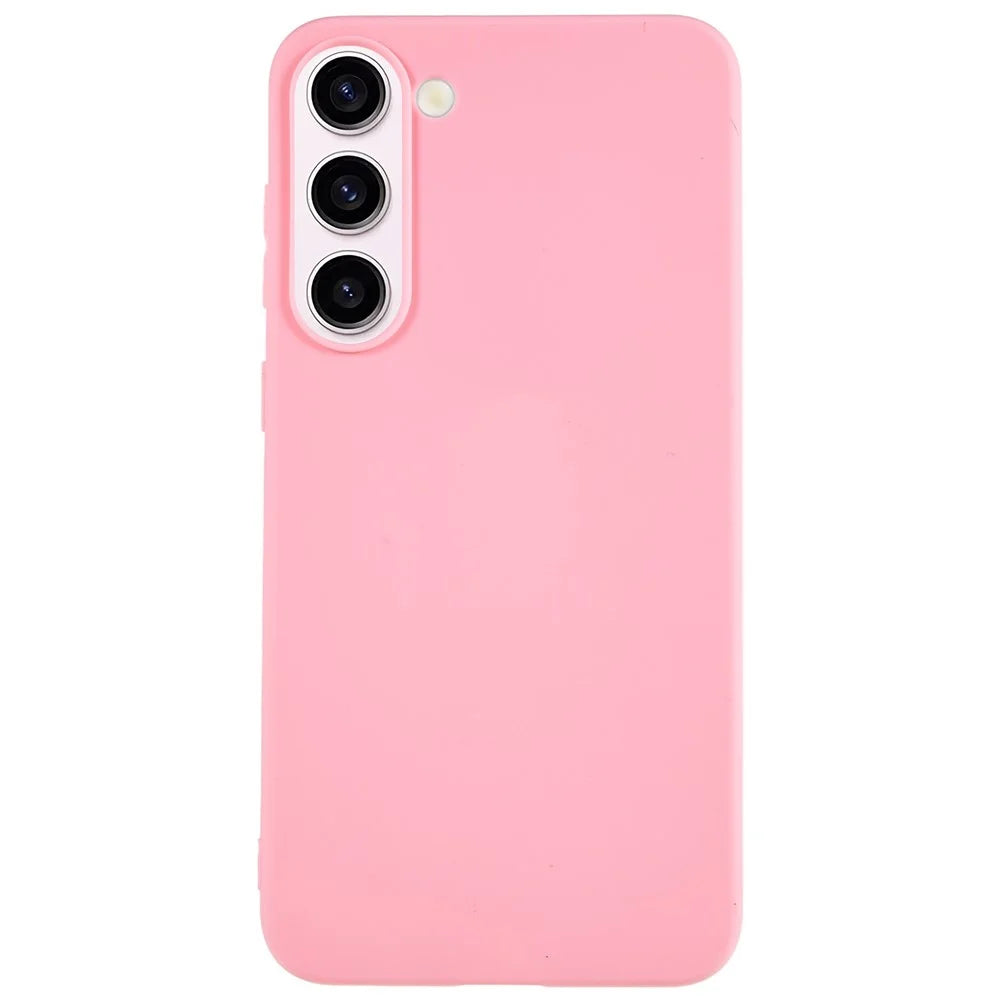 For Samsung Galaxy S23+ Soft TPU Matte Finish Coating Case Smooth Flexible Protective Phone Cover - Pink - 1