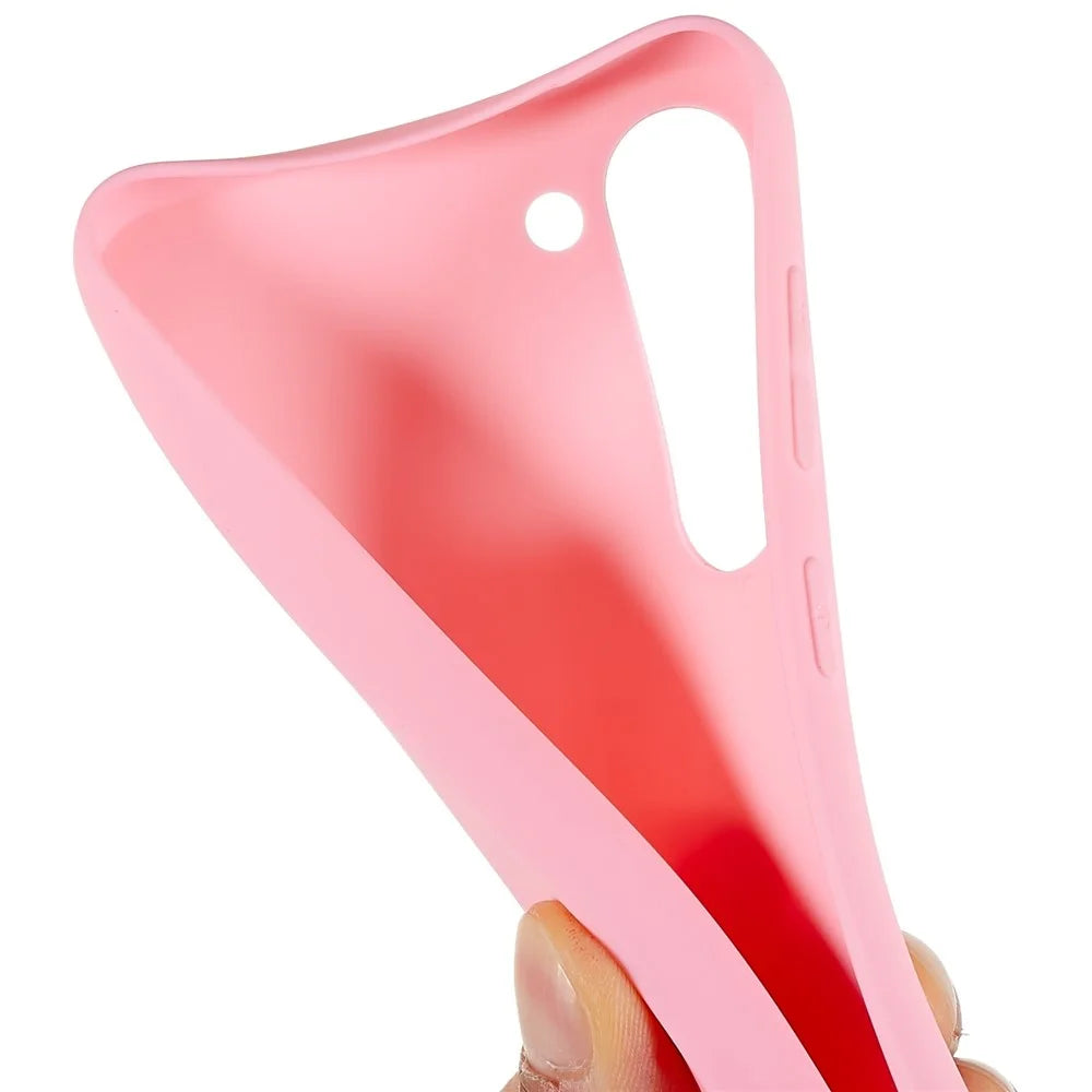 For Samsung Galaxy S23+ Soft TPU Matte Finish Coating Case Smooth Flexible Protective Phone Cover - Pink - 4
