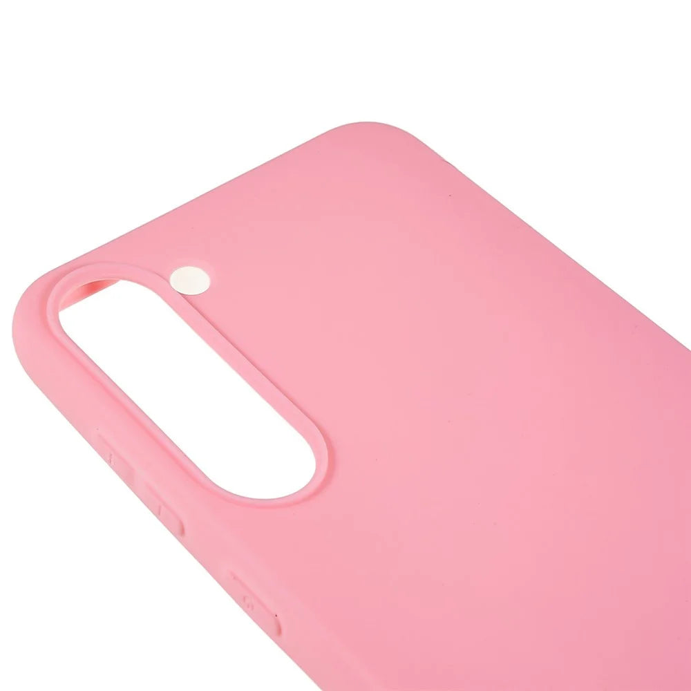 For Samsung Galaxy S23+ Soft TPU Matte Finish Coating Case Smooth Flexible Protective Phone Cover - Pink - 7