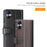For Samsung Galaxy A04e 4G / F04 4G / M04 4G Case Genuine Split Leather Phone Cover with Wallet Stand - Brown - 5