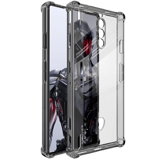 IMAK For ZTE nubia Red Magic 8 Pro 5G / Red Magic 8 Pro+ 5G TPU Phone Case Four Corner Cushion Airbag Design Shock-Absorbing Cover - Transparent Black - 1