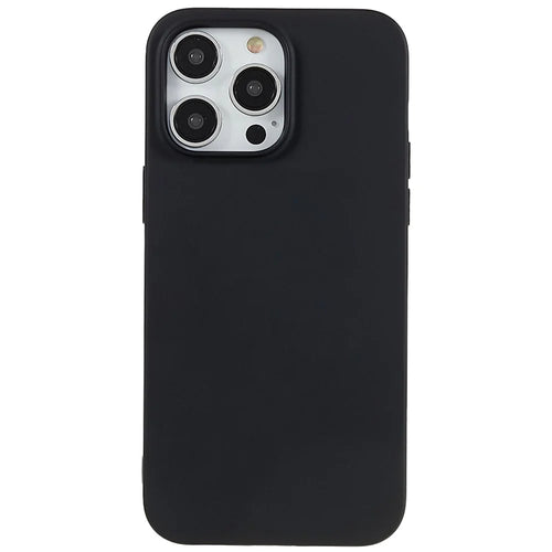 For iPhone 13 Pro 6.1 inch Back Shell, Anti-Fingerprint Soft TPU Phone Case Matte Protective Cover - Black - 1