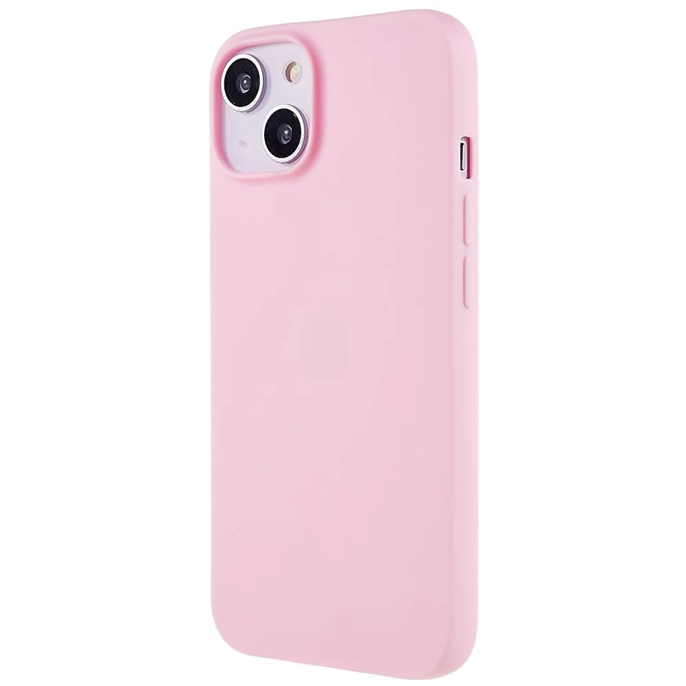 For iPhone 13 6.1 inch Back Shell, Anti-Fingerprint Soft TPU Phone Case Shockproof Matte Protective Cover - Pink - 2