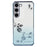 KADEM For Samsung Galaxy S23 TPU Case with Kickstand Flower Pattern Rhinestone Decor - Blue - 3