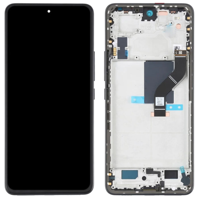For Xiaomi 12 Lite 5G Grade S OEM AMOLED Screen and Digitizer Assembly + Frame Part (without Logo) - Black - 1