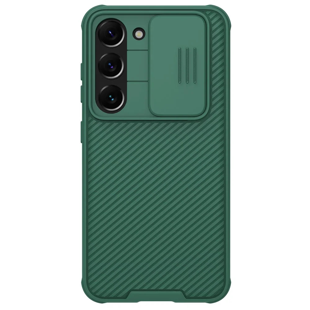NILLKIN CamShield Pro Series for Samsung Galaxy S23+ Protective Phone Case with Slide Camera Cover Anti-scratch Phone Shell - Green - 1
