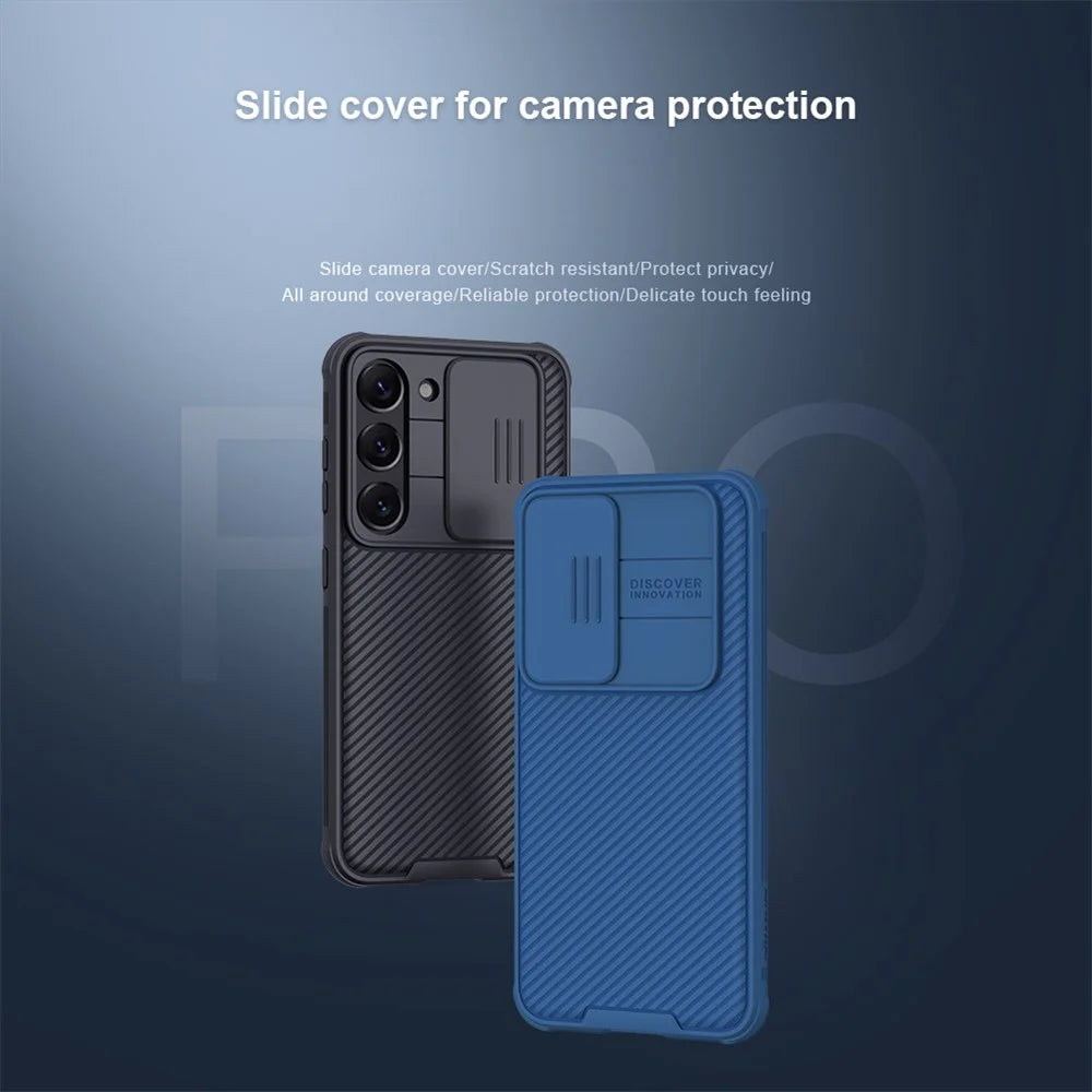 NILLKIN CamShield Pro Series for Samsung Galaxy S23+ Protective Phone Case with Slide Camera Cover Anti-scratch Phone Shell - Green - 2