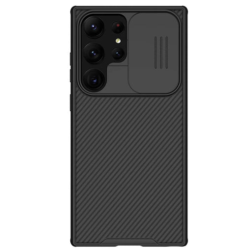NILLKIN CamShield Pro Series for Samsung Galaxy S23 Ultra Anti-drop PC + TPU Cover Phone Case with Slide Camera Protector - Black - 1