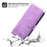 DIERFENG DF-03 Phone Case for iPhone 13 Pro Max 6.7 inch, PU Leather Lines Imprinted Wallet Stand Cover - Purple - 7