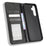For Samsung Galaxy A34 5G Anti-fall Phone Case Stand Retro Texture Imprinted Pattern Magnetic Auto Closing Flip Leather Wallet Phone Cover - Black - 4