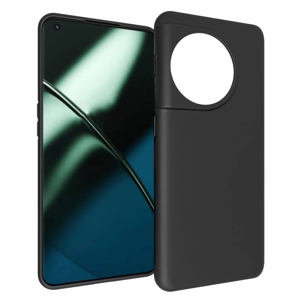 10Pcs / Pack TPU Case for OnePlus 11 5G, Matte Finish Anti-scratch Protective Phone Cover - Black - 1