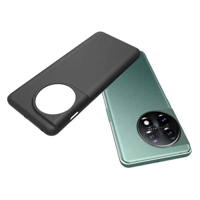 10Pcs / Pack TPU Case for OnePlus 11 5G, Matte Finish Anti-scratch Protective Phone Cover - Black - 4