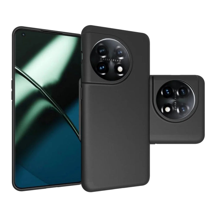 10Pcs / Pack TPU Case for OnePlus 11 5G, Matte Finish Anti-scratch Protective Phone Cover - Black - 5