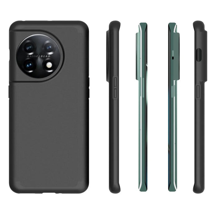 10Pcs / Pack TPU Case for OnePlus 11 5G, Matte Finish Anti-scratch Protective Phone Cover - Black - 6