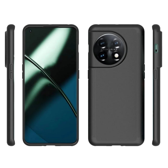 10Pcs / Pack TPU Case for OnePlus 11 5G, Matte Finish Anti-scratch Protective Phone Cover - Black - 7