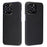 For iPhone 14 Pro Max Aramid Fiber Back Case Shockproof 1500D Coarse Texture Cover - Matte Black - 3