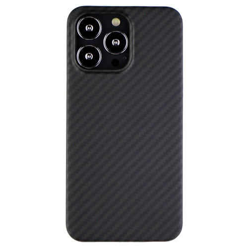For iPhone 13 Pro Case Aramid Fiber 1500D Coarse Texture Phone Protective Cover - Matte Black - 1