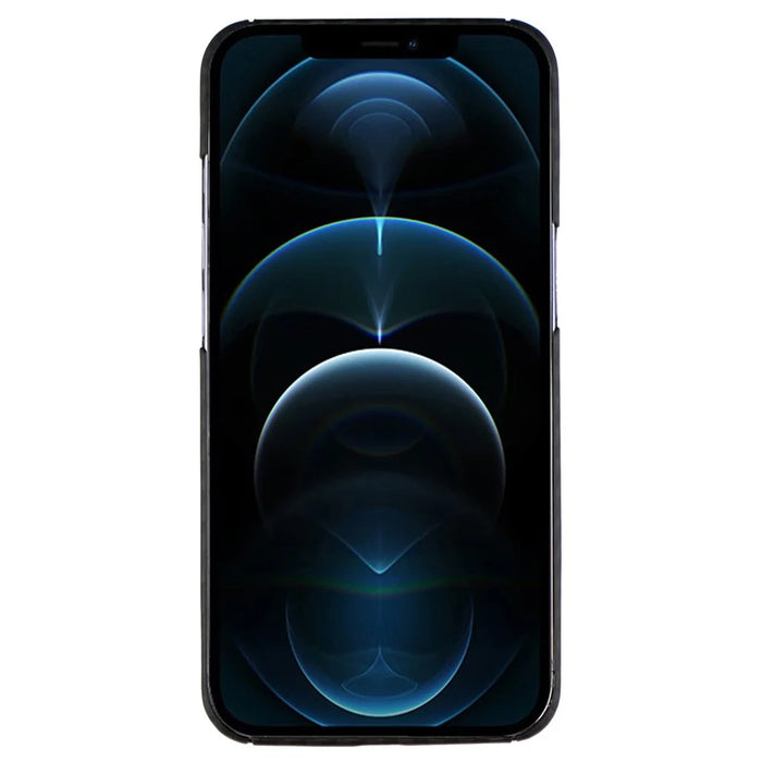 For iPhone 12 Pro Aramid Fiber Back Case 1500D Coarse Texture Protective Cover - Matte Black - 2