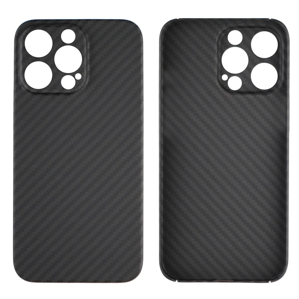 For iPhone 13 Pro Max Case Precise Cutout Aramid Fiber 1500D Coarse Texture Protective Cover - Matte Black - 3