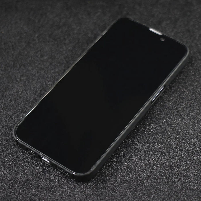 For iPhone 14 Pro Max Mobile Phone Cover 1500D Coarse Texture Aramid Fiber Back Case - Matte Black - 7