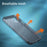 Bump Proof PP Phone Case for iPhone 14 Plus, Ultra Thin Heat Dissipation Breathable Hollow Hole Mesh Back Cover - Black - 3
