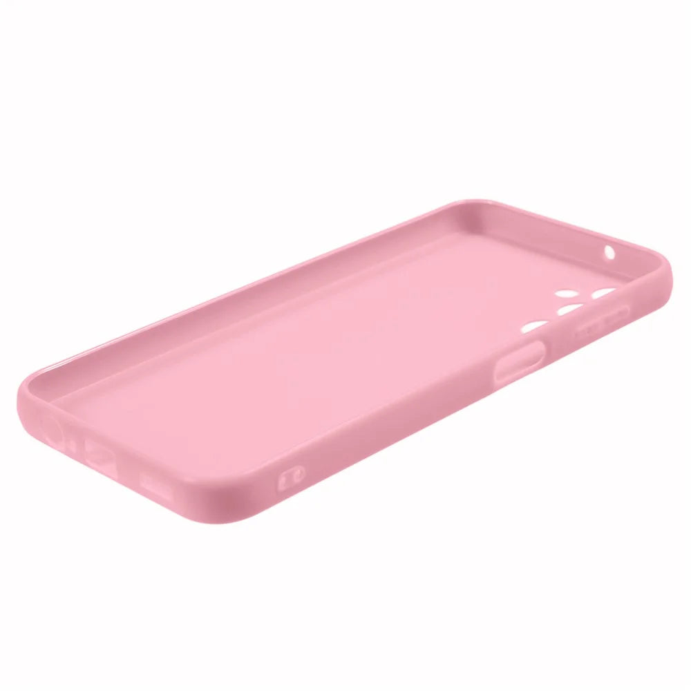 For Samsung Galaxy A14 5G / A14 4G Bump Proof Glossy Back Shell, Glossy TPU Phone Case Protective Cover - Pink - 6