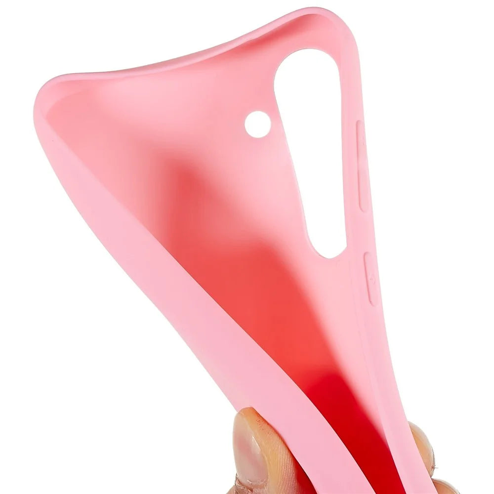 For Samsung Galaxy A34 5G Matte Back Shell, Anti-Fingerprint Soft TPU Phone Case Scratch Resistant Protective Cover - Pink - 4