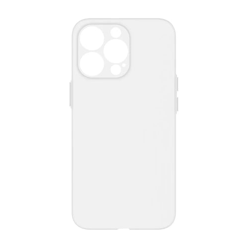 For iPhone 14 Pro Max Anti-Drop Cell Phone Case Ultra Thin Matte PP Back Cover - Transparent White - 1