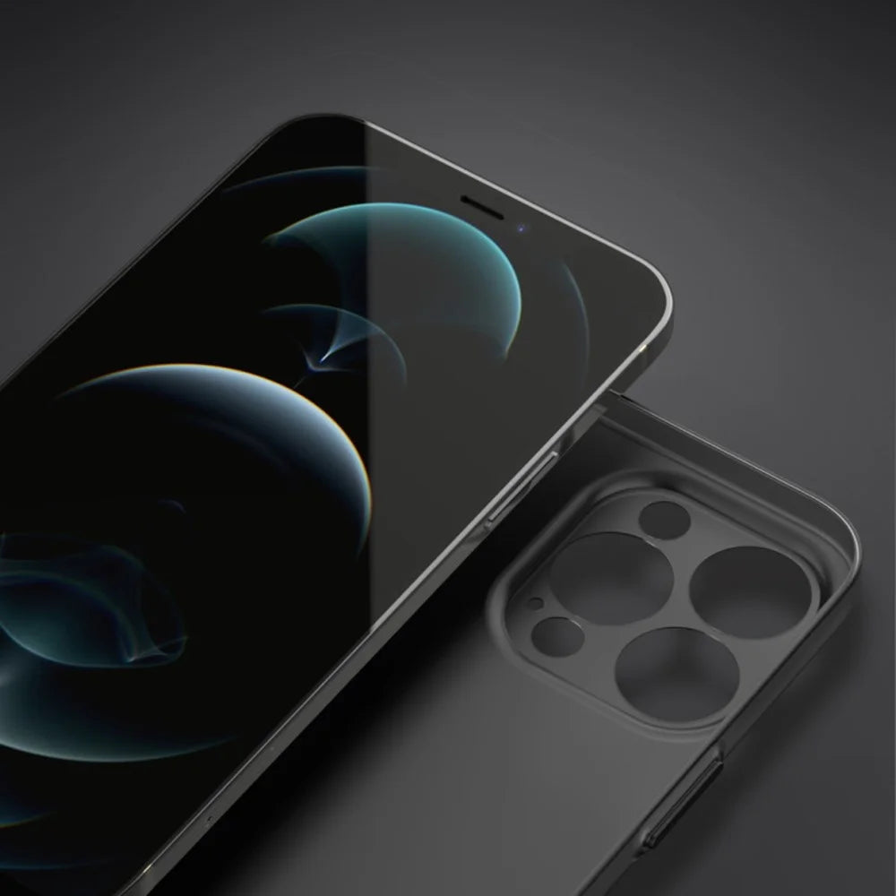 For iPhone 14 Pro Max Anti-Drop Cell Phone Case Ultra Thin Matte PP Back Cover - Transparent White - 7