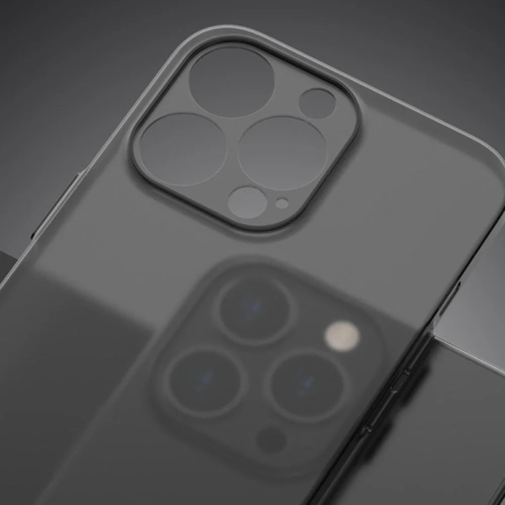 Matte Phone Case for iPhone 14 Pro, Ultra Slim Anti-Scratch PP Back Cover - Transparent Black - 4