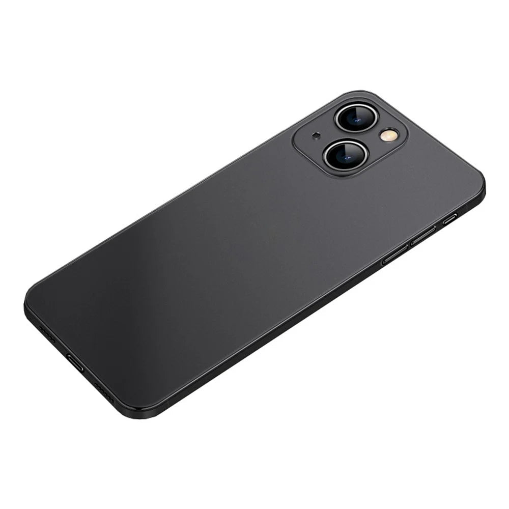 Ultra Thin PP Case for iPhone 14 Plus, Matte Finish Drop-Proof Cell Phone Cover - Transparent Black - 2