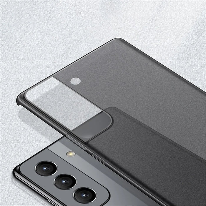 For Samsung Galaxy S22 5G Anti-drop Matte Case Ultra Thin Scratch-resistant PP Phone Cover - Transparent Black - 5