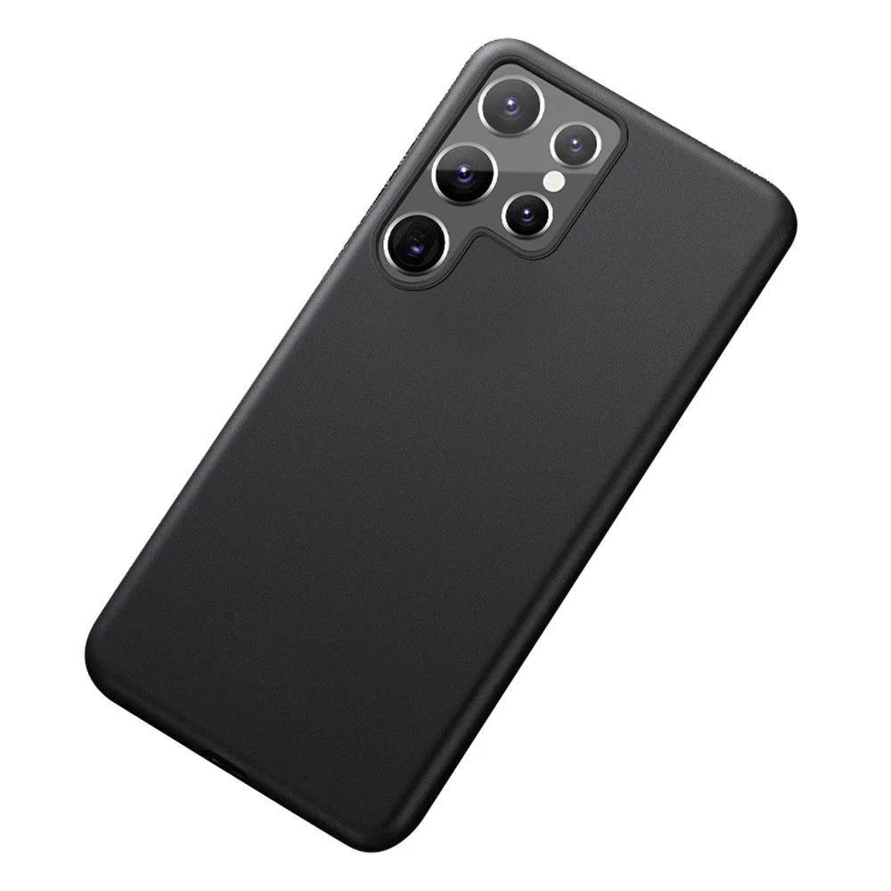 For Samsung Galaxy S21 Ultra 5G Anti-fingerprint Matte Phone Cover Ultra Thin PP Phone Case - Transparent Black - 1