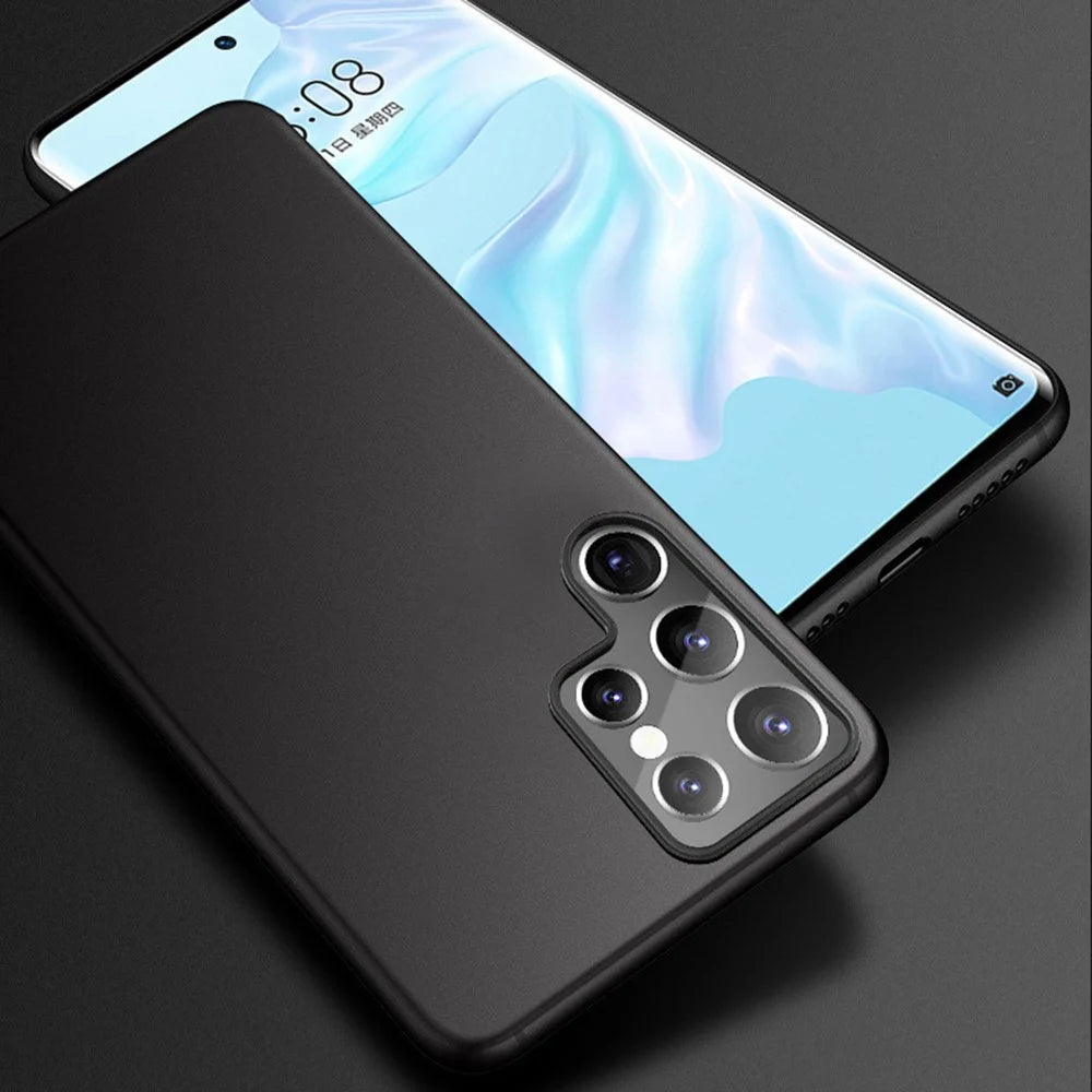 For Samsung Galaxy S21 Ultra 5G Anti-fingerprint Matte Phone Cover Ultra Thin PP Phone Case - Transparent Black - 2