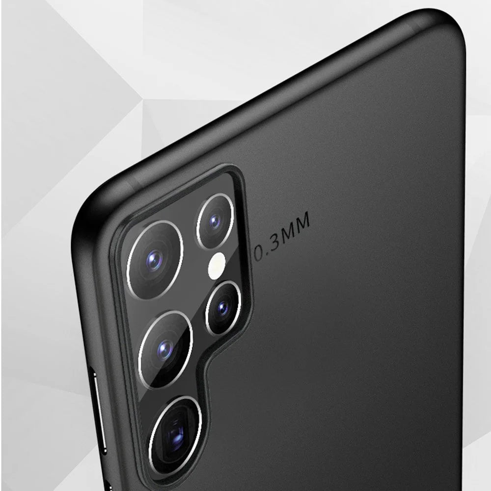 For Samsung Galaxy S21 Ultra 5G Anti-fingerprint Matte Phone Cover Ultra Thin PP Phone Case - Transparent Black - 3