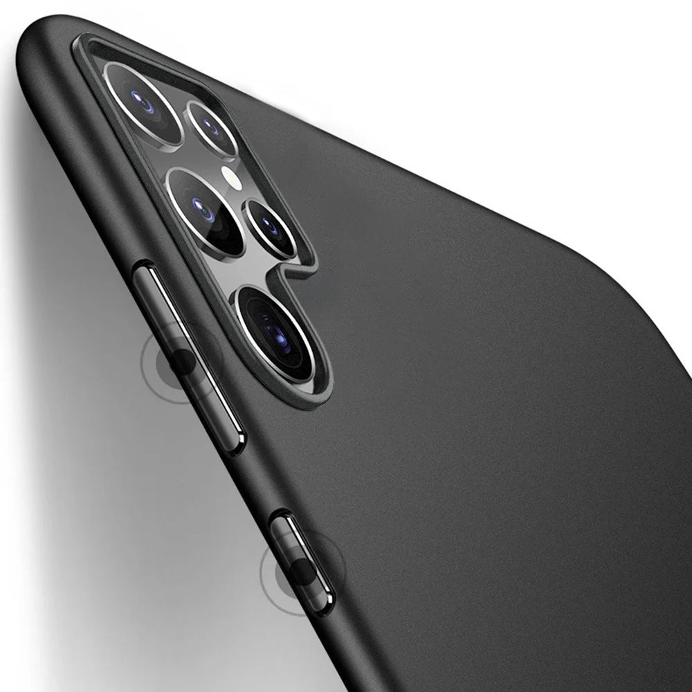 For Samsung Galaxy S21 Ultra 5G Anti-fingerprint Matte Phone Cover Ultra Thin PP Phone Case - Transparent Black - 7