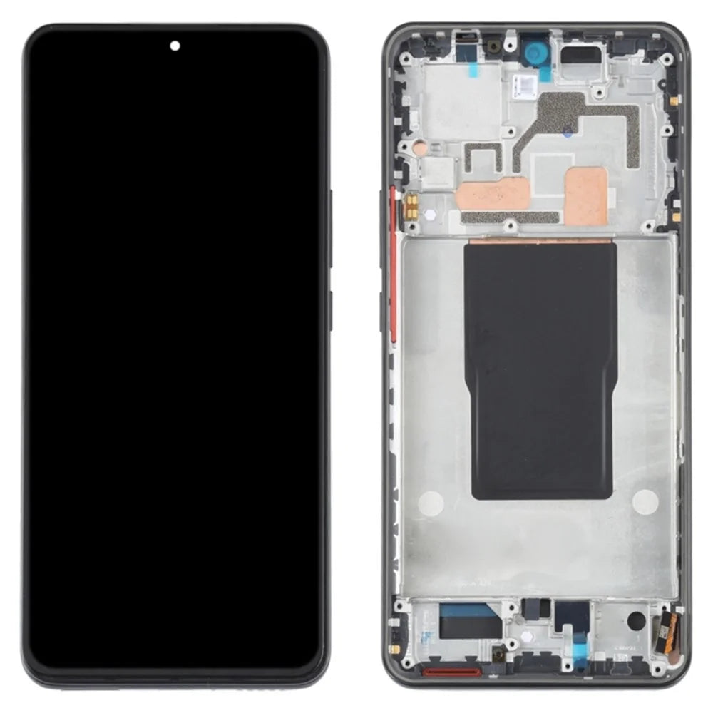 For Xiaomi Redmi K50 Ultra 5G / 12T 5G / 12T Pro 5G Grade S OEM AMOLED Screen and Digitizer Assembly + Frame Part (without Logo) - Black - 1