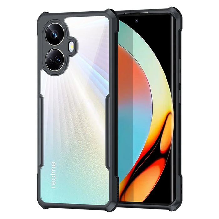 XUNDD For Realme 10 Pro+ 5G Slim Transparent Phone Case Acrylic+TPU Protective Anti-scratch Mobile Phone Back Cover - 1