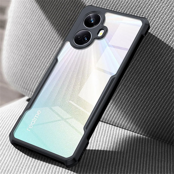 XUNDD For Realme 10 Pro+ 5G Slim Transparent Phone Case Acrylic+TPU Protective Anti-scratch Mobile Phone Back Cover - 2