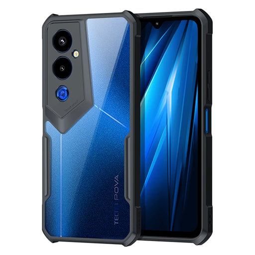 XUNDD For TECNO Pova 4 Pro 4G Anti-Scratch Transparent Phone Case Acrylic+TPU Anti-Shock Protective Back Cover - 1