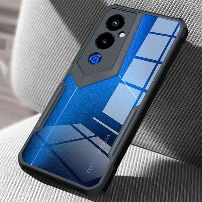 XUNDD For TECNO Pova 4 Pro 4G Anti-Scratch Transparent Phone Case Acrylic+TPU Anti-Shock Protective Back Cover - 3