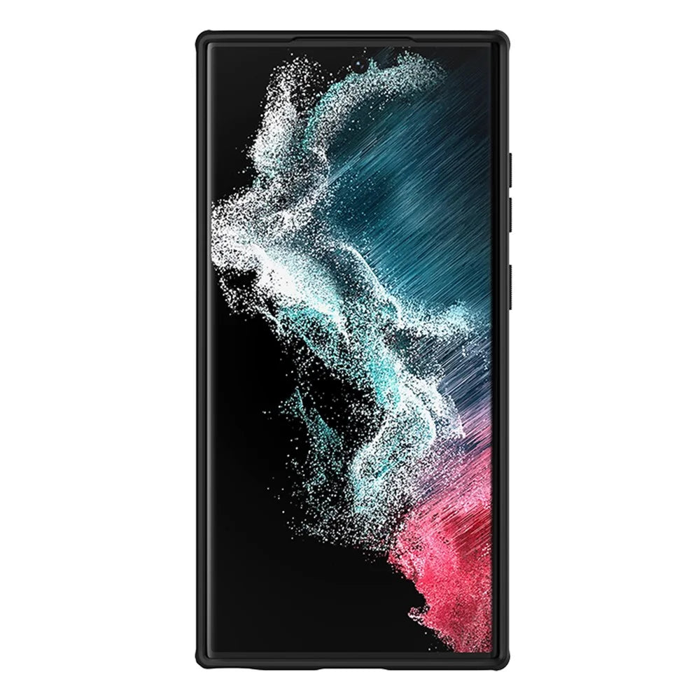 NILLKIN Frosted Shield Pro for Samsung Galaxy S23 Ultra Matte Phone Case PC + TPU Shockproof Hybrid Cover with Car Mount Metal Sheet - 2