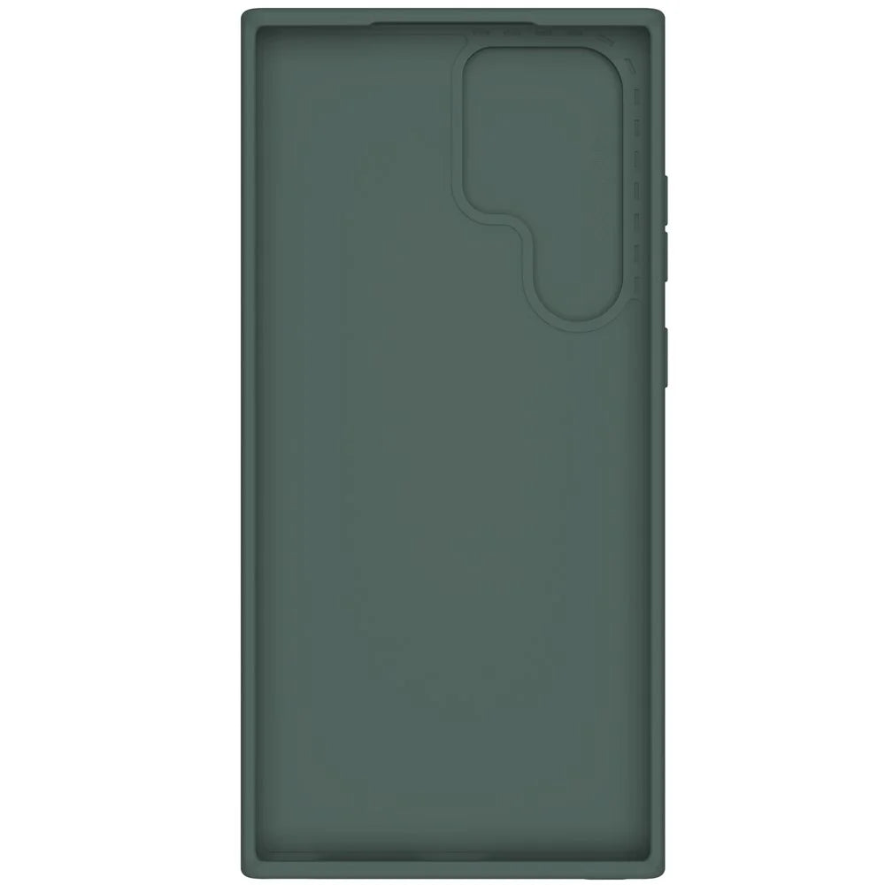 NILLKIN For Samsung Galaxy S23 Ultra Hard PC Soft Silicone Case Anti-scratch Phone Cover with Slide Camera Protector - Green - 3