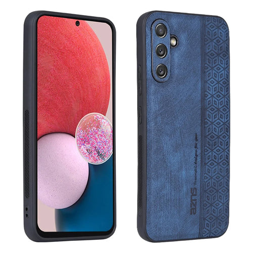 AZNS For Samsung Galaxy A54 5G Imprinted Pattern Phone Case PU Leather Coated TPU Scratch-resistant Phone Back Cover - Blue - 1