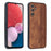AZNS For Samsung Galaxy A34 5G Imprinted Pattern Protective Phone Case PU Leather Coated TPU Shockproof Back Cover - Brown - 1