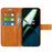Shockproof Phone Case For OnePlus 11 5G, PU Leather Stand Wallet Calf Texture Square Magnetic Clasp Phone Cover - Yellow - 2
